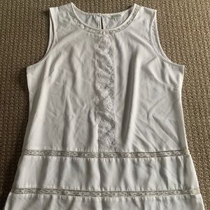 Charming Charlie White Lace Detail Tank Top